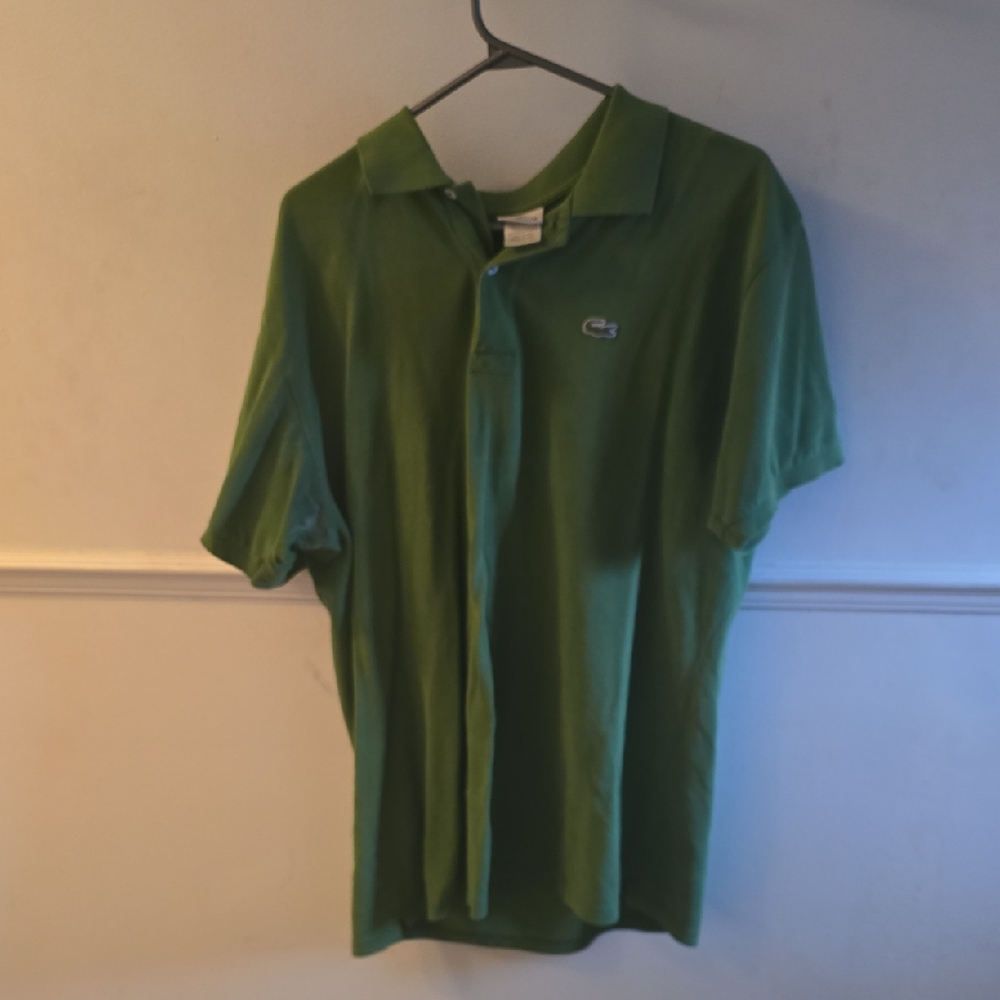 Lacoste Green Polo Shirt Casual Cotton Blend
